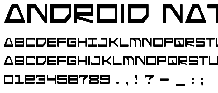 Android Nation font